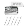 220 Ct 1.38 Inch Mini Silver Gray Cute Bobby Pins with Metal Box, Small Hair Bobby Pins for Buns, YINGFENG Premium Gray Hair Pins for Kids, Girls and Women, Great for All Hair Types