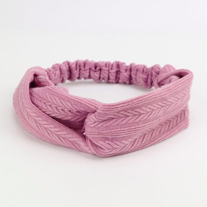 Elastic Knotted Headbands for Women Wheat Pattern Cloth Head Hair Bands for Women's Hair Non Slip Boho Wrap Twisted Hair Accessories