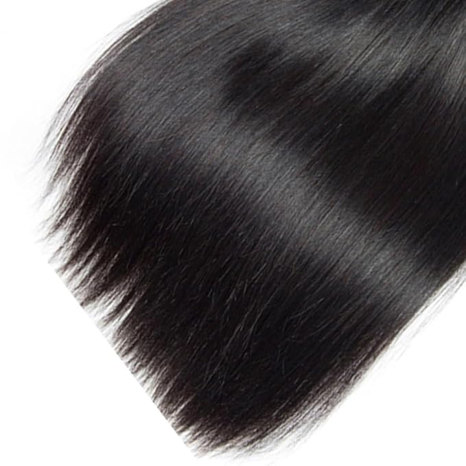Color 1B Bundles Human Hair Natural Color Straight Bundles 18 Inch Grade 8A Brazilian Virgin Remy Hair Extensions Double Weft Remy Natural Black Hair Weave