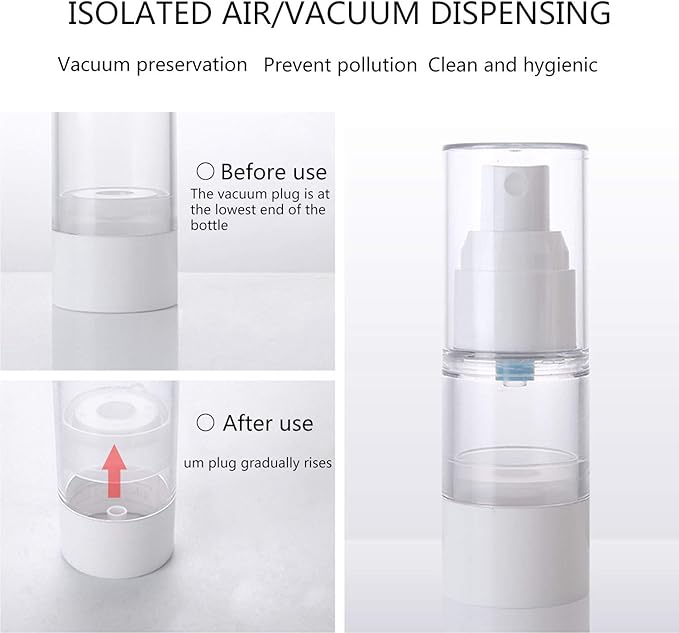TRENDBOX 120ml / 4oz Airless Spray Bottle Refillable Travel Container for Cosmetic Makeup Water - 4 Pack