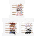Crystal Hair Pins Gemstone Jeweled Bobby Pin Decorative Hair Accessories for Women Colorful Hairpins Set of 15