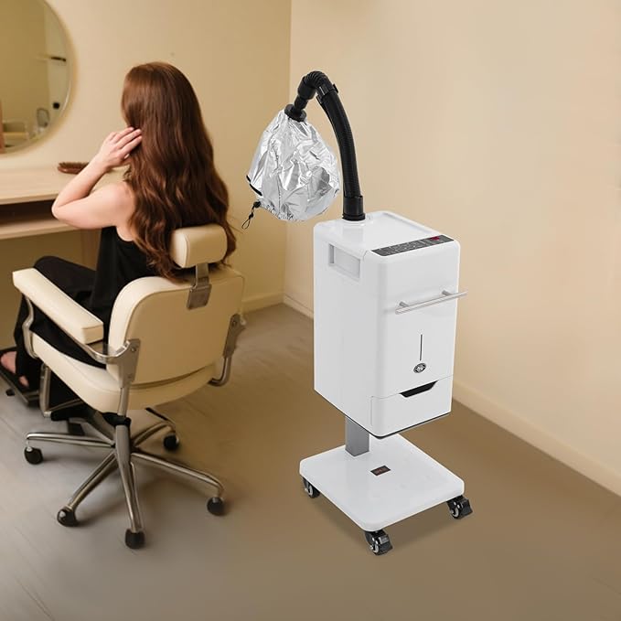 Nano Hair Steamer Machine Processor, Professional Hair Dryer, 500W Professional Hair Treatment Machine for Hair Drying, Heating, Perm Styling Salon SPA (500W Style1)