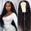 13x6 Lace Frontal Wigs Virgin Curly Human Hair Wigs 250% Density 20 Inch Deep Wave Lace Front Wigs Human Hair 13x6 Full Lace Front Wigs Pre Plucked for Women Natural Color