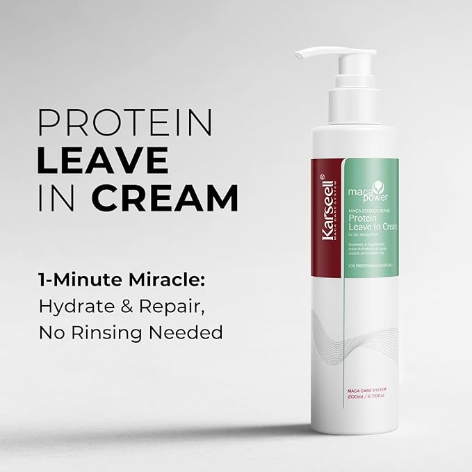 Karseell Repair Protein Cream Leave-In Conditioner Hair Treatment Organic Protein Cream for Dry Damaged Hair