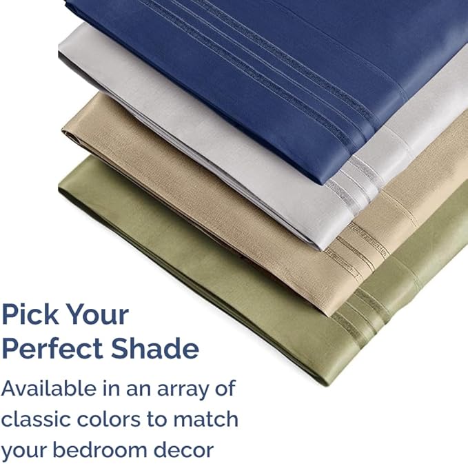 King Pillow Cases Set of 2 - Ultra Soft Hotel Quality Pillowcase Covers - Comfy, Cozy & Wrinkle Free - Shrinkage, Stain & Fade Resistant - Machine Washable Pillow Protectors - 2 Piece Set - Light Grey