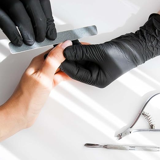 ForPro Professional Collection Disposable Vinyl Gloves, Black, Industrial Grade, Powder-Free, Latex-Free, Non-Sterile, Food Safe, 2.75 Mil. Palm, 3.9 Mil. Fingers, X-Large, 100-Count (Pack of 10)