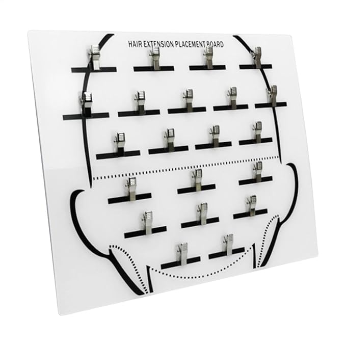 Extension Holder - Styling Extension Holder, Acrylic Hair Separator, Hair Extension Holder Board | Hair Tinsel Organizer, Home And Salon Wig Grafting Plate With Clip For Hairpieces Sectioning Display