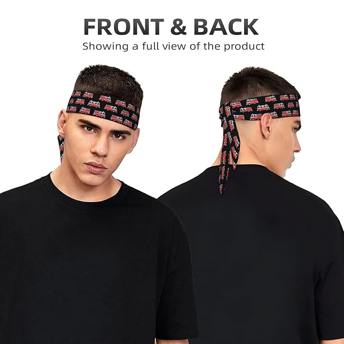 Boys Girls Cute Cartoon Fire Truck Sports Sweatband Multi Style Lovely Hair Band Headwear for Running Workout Shower