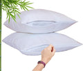 Pillow Cases - 100% Viscose Derived from Bamboo - Cooling Pillowcase - Standard Size, White, Set of 2 Zippered - for Hot Sleepers - Soft Pillow Covers - by Vegan Silk