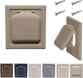 NO-PEST VENT, Exclusive Dual Door Dryer Vent Cover Outdoor 4 inch or Bathroom fan, Made in USA w Highest UV Resistant Plastic in any Outdoor Vent Cover (Woodstock Brown, 4 inch With 12" Duct Tube)