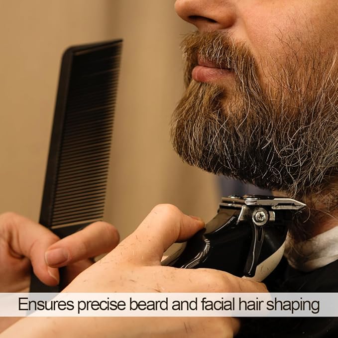Styling Gear No. 403 Fade Baraber Clipper Blending Hair Comb Cutting Combs Barber Flexible Combs 2 Pcs. (Black)