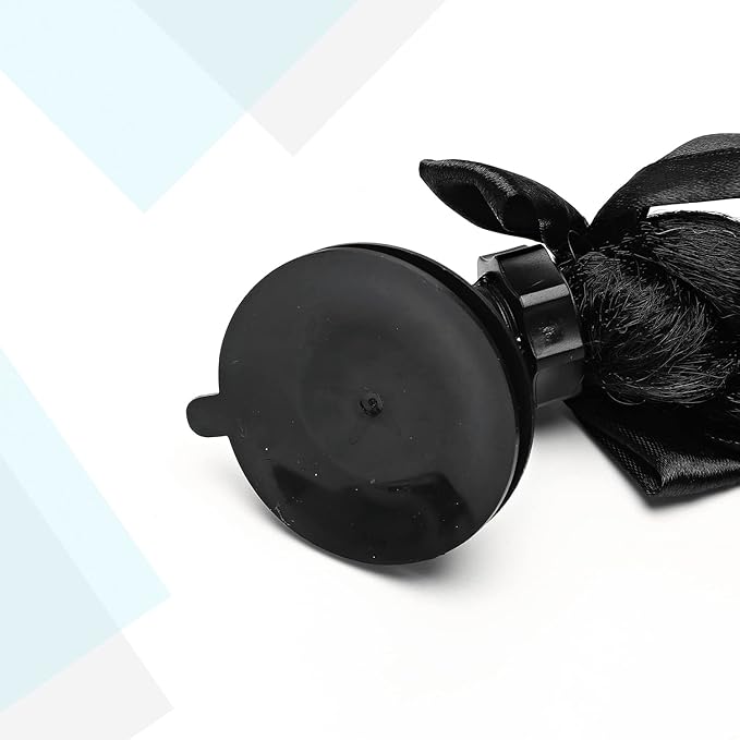 SEGO 1PCS/2PCS Helmet Pigtail Braids with Detachable Suction Cup Bowknot Ponytail Hair Many Colors (Helmet not Included)