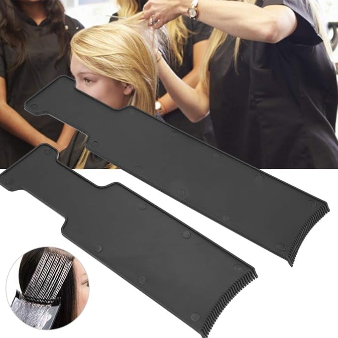 Balayage Highlighting Board,2 Pieces Flat Top Comb Board Balayage Paddle,Flat Top Paddle Board Comb Hair Coloring Kit for Hair Dye and Salon Uses