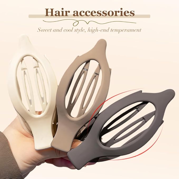 Flat Hair Clips for Women, French Hair Claw Clips for Thick, Thin, Long & Short Hair, Duck Billed Clips, No-Slip Grip Hair Styling Accessories for Women Girls Daily Use (MixB 6PCS)