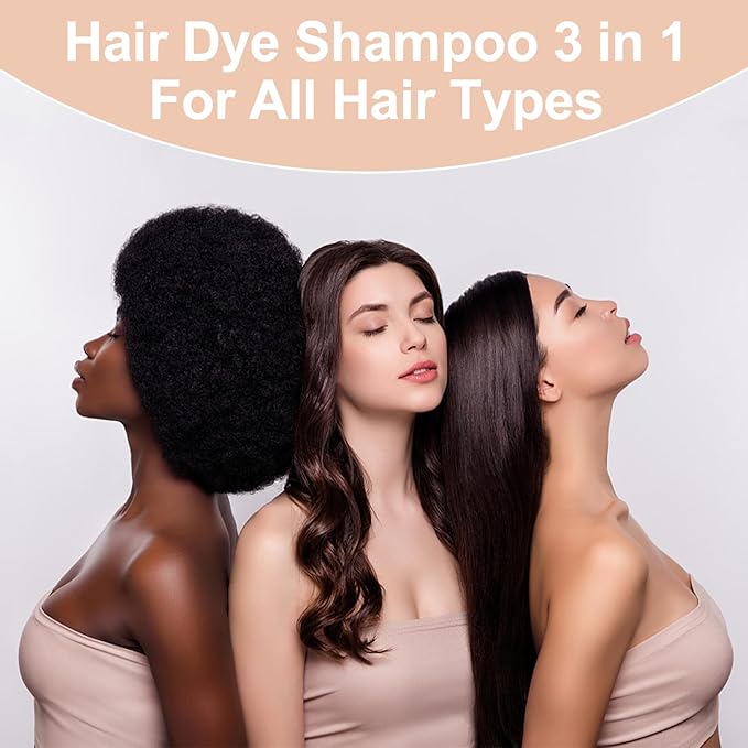 Blonde Brown Hair Dye, Hair Dye Shampoo for Men and Women, Hair Color Shampoo For Home Use, Shampoo Para Canas, Hair Dye Shampoo 3 in 1, 16.9 Fl Oz (Blonde Brown)