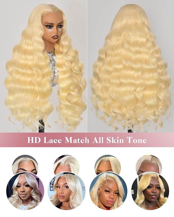 22 Inch Wear And Go Glueless 613 9x6 HD lace front wig Human Hair Pre Plucked Pre Cut For Beginners Human Hair 180% Density Body Wave Lace Front Wigs No Glue Pre Cut 3 Seconds To Wear Glueless Wig