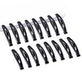 16 PCS Snap Hair Clips Metal Barrettes for Women Non Slip Barrettes for Thick and Thin Fine Hair,Bright Black,2.36 x 0.43 Inches.