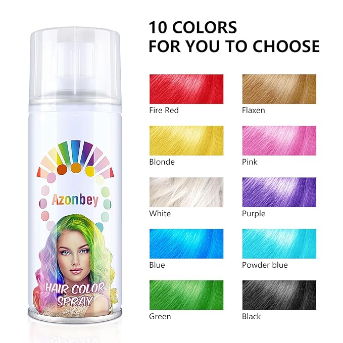 Halloween Hair Spray,Temporary Hair Color Spray for Women Kids Men,Washable Hairspray,Colored Hair Spray,Color Hairspray for Halloween,Party,Cosplay,Christmas Day (02#Green)