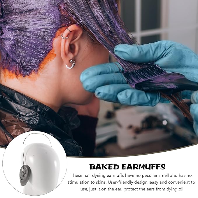 NOLITOY Silicone Ear Covers for Hair Dyeing Protective Ear Sleeves for Hair Salon and Home Use Prevent Heat and Water Damage Comfortable Fit