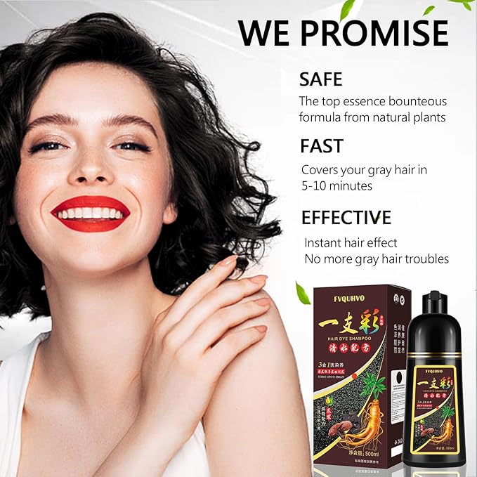 Light Brown Hair Dye Shampoo 3 in 1, Brown Hair Dye for Men & Women, Color Dye for Refresh Hair in Minutes, Easy to Use, Long Lasting Shampoo Para Canas 16.9 Fl Oz (Light brown)