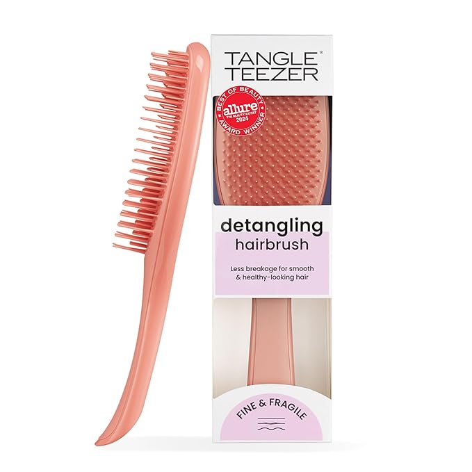 Tangle Teezer Fine & Fragile Ultimate Detangler Brush, Dry & Wet Hair Brush to Detangle & Reduce Breakage, Amazon Exclusive Sweet Cinnamon