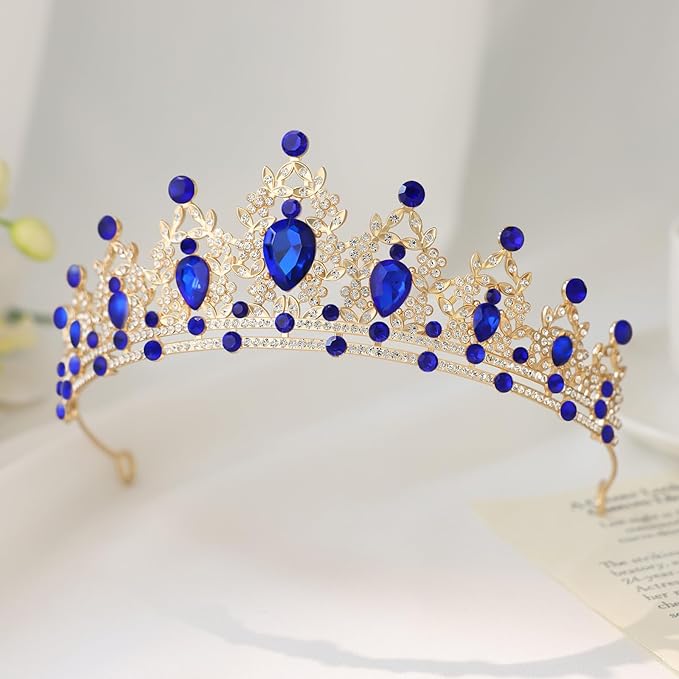 Princess Tiara and Crown for Women Wedding Tiaras for Bridal Women Tiaras and Crystal Crowns Rhinestone Headband Metal Hair Accessories for Costume Birthday Party Prom Gifts