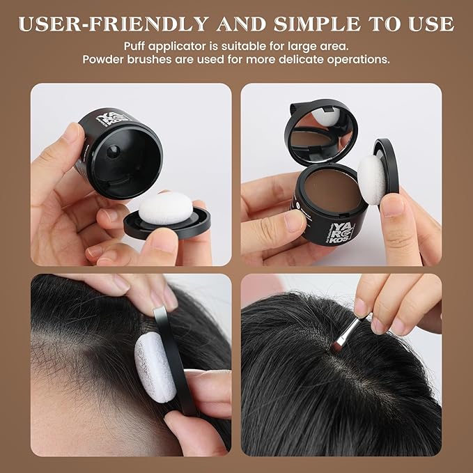 Hairline Shadow Powder, Root Touch Up Powder for Instantly Gray Hair Cover Up, Women Color Root Coverage for Thinning Grey, Mens Roots Concealer for Hair Loss Beard Line, Dark Blonde, #17