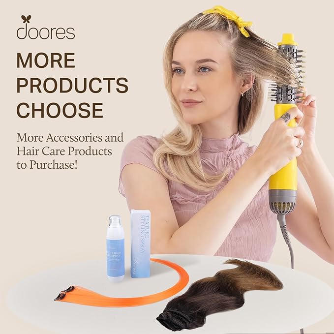 DOORES Real Human Hair Extensions, Balayage Natural Black to Chestnut Brown 12 Inch 80g 7pcs, Remy Clip in Hair Extensions Straight
