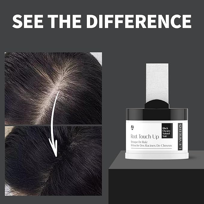 Hairline Powder 24H Stain-Proof, Root Touch Up Hair Color for Gray Coverage,Bald Spot Concealing Hair Shadow Powder for Women & Men,Natural-Looking (Light Brown)