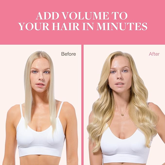 GOO GOO Clip in Hair Extensions Real Human Hair, Remy Human Hair Extensions Clip ins for Women, Natural Human Hair, 22inch 110g 7Pcs, 18A/613A Dark Blonde Highlighted Bleach Blonde