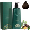 Mild Formula Long Lasting Hair Dye Set, Long-Lasting Single Step Hair Dye Kit with Nourishing Natural Shampoo (Light Black)