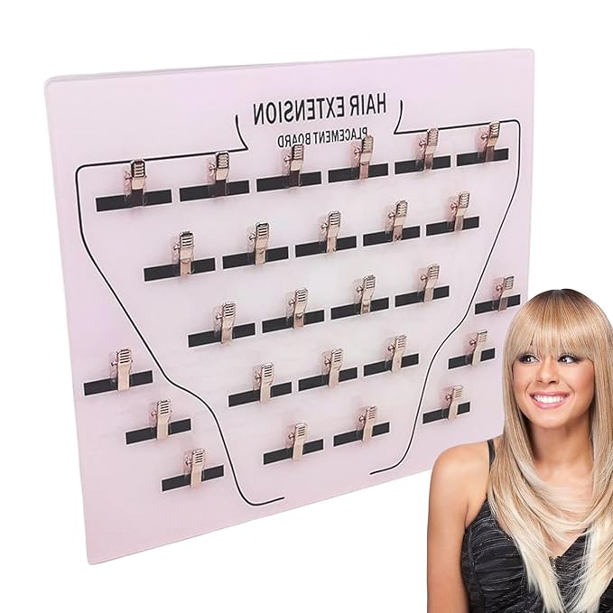 Extension Holder - Wig Sectioning Display Plates, Secure Clip Design, Clip-In Wig Grafting Plate, Time Saving Acrylic Hair Separator Board | Professional Grafting Plate for Hairpieces Home Salon Appl