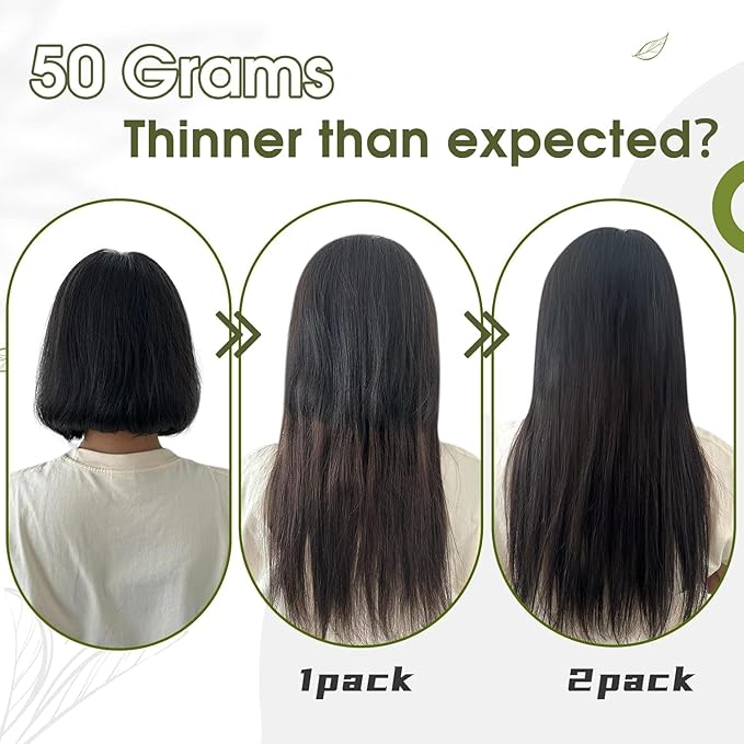 RUNATURE Clip in Hair Extensions Brown, Real Human Hair Clip in Extensions, Short Hair Extensions Clip Ins, Double Weft Remy Natural Hair, Can be Styled, 12 Inch 50g 3pcs #2 Dark Brown