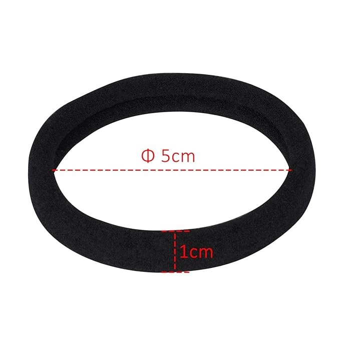 EBOOT 20 Pieces Large Stretchy Hair Ties Elastic Braids Bands Ponytail Holders Headband for Thick Heavy and Curly Hair School Home(Natural Color,5 cm in Diameter, 1 cm in Width)