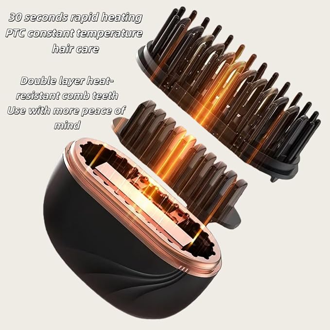 Mini Straightener, Rechargeable Portable Hair Straightener Brush, Cordless and Portable,Travel Straightene Mini,Fast Heating,Suitable for Travel (Black)