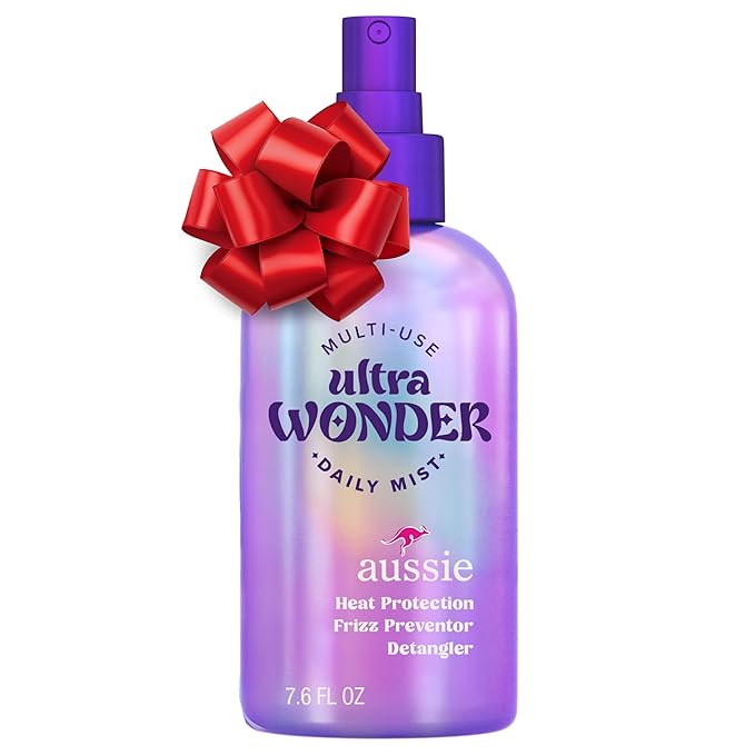 Aussie Ultra Wonder Daily Mist Lightweight Multi-Use Detangler, silicone-free, for All Hair Types and Curls, 7.6oz