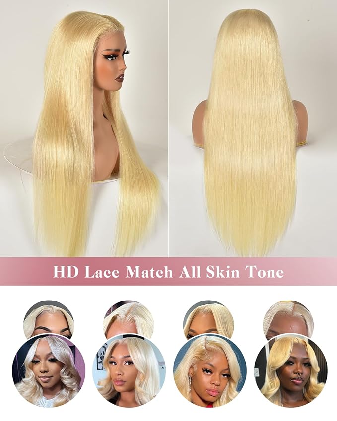 20 InchWear And Go Glueless 613 9x6 HD lace front wig Human Hair Pre Plucked Pre Cut For Beginners Human Hair 180% Density Straight Lace Front Wigs No Glue Pre Cut 3 Seconds To Wear Glueless Wig