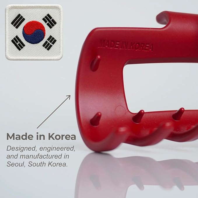 The Original Mello Hair Claw Clip Squishy Claw Clip Made in Korea Patent Pending 30021976 (Red, Medium)