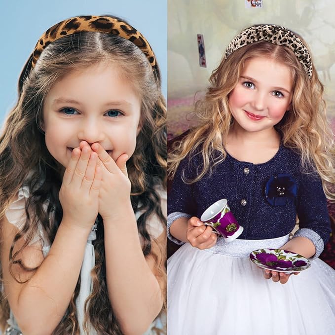 VELSCRUN Headbands for Women 7 Pcs Different Leopard Color Knotted Solid Pearl Head Bands Non Slip Hair Band Stuff for Teen Girls Womens Trendy Fashion Diademas Para Mujer Hair Accessories