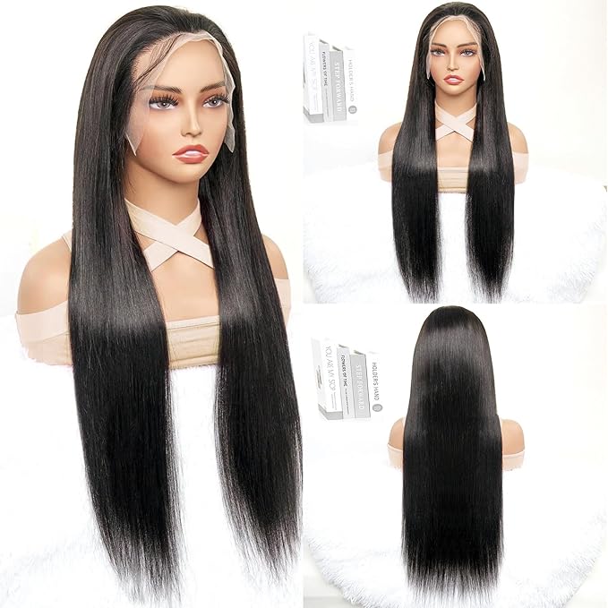 13x6 HD Lace Front Wigs Straight Human Hair Wigs 230% Density Straight Lace Front Wigs Human Hair with Baby Hair Brazilian Virgin Human Hair Wigs for Women 20 Inch