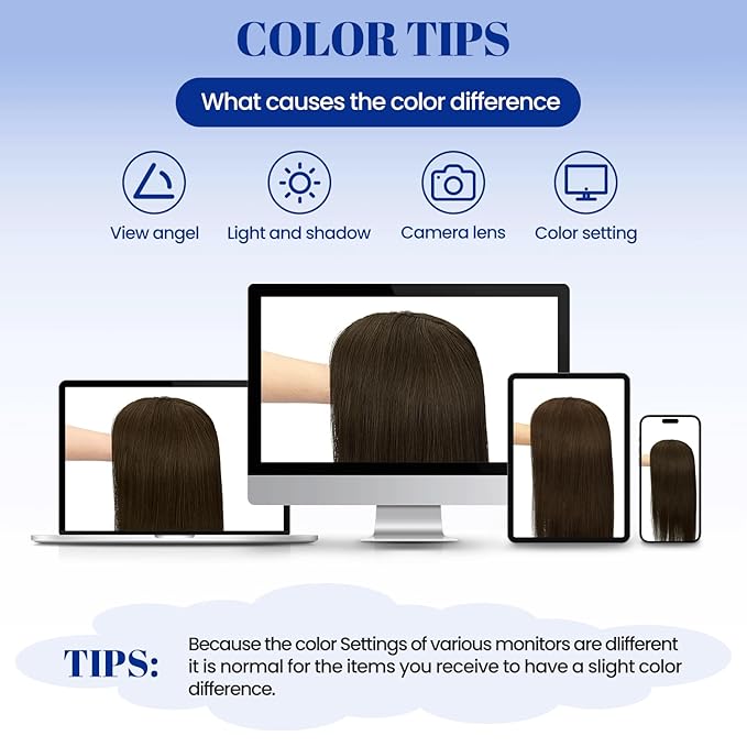 WORLDSTAR Human Hair Toppers for Women Real Human Hair No Bangs 360°3D Coverage Hairpieces Hand-stitched,6 * 7 Inch Base 16Inch #2 Dark Brown,75g with Thinning Hair Upgrade Lace Base (tp#2-16)