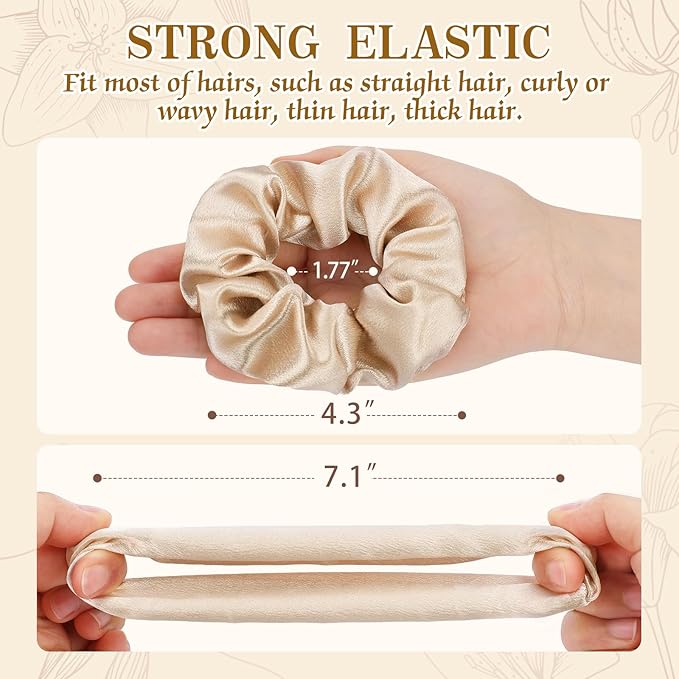 OCATO Scrunchies Birthday Gifts for Women: Silk Satin Scrunchies 24Pcs Hair Scrunchie for Women Girls Hair Bands Hair Ties Hair Accessories Scrunchy Party Favors Mothers Day Gifts for Mom Her