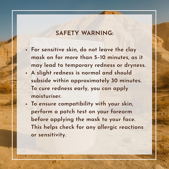 Bentonite Clay Powder For Face, Body & Hair, Deep Pore Cleansing & Detox, Indian Healing Calcium & Sodium Clay, For Masks & Bath 32 oz (920g)