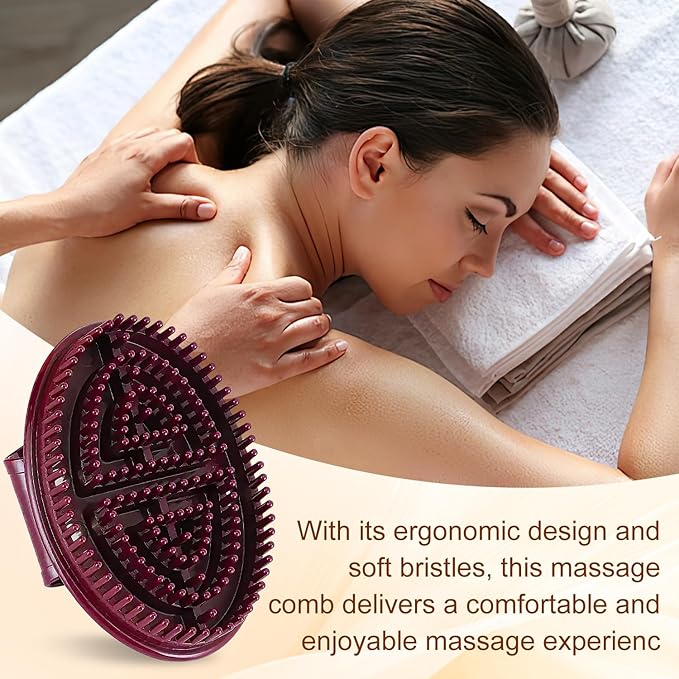 Meridian Brush Massage, 2Pcs Massage Brush for Full Body SPA Massager Relaxation, Acupressure Meridian, Scalp Massage, Full Body Relaxation Comb