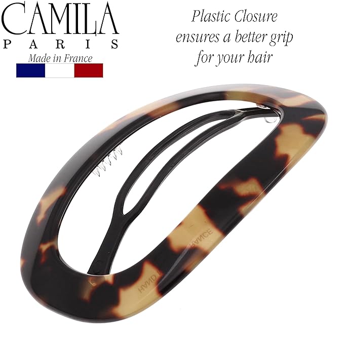 Camila Paris CP2793 French Hair Barrette Clip for Women, Handmade, Tokyo, Slide-in Metal-Free Closure, Strong Hold Grip Hair Clips for Girls, No Slip Durable Styling Hair Accessories, Made in France