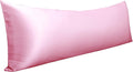 NTBAY Satin Body Pillowcase for Hair and Skin, Luxurious and Silky Pillow case with Envelope Closure, 20x54 Inches, Pink