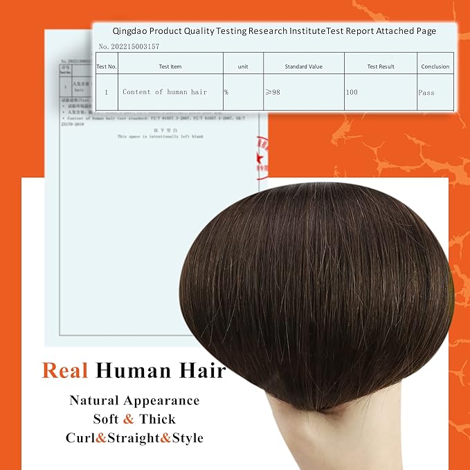 Full Shine Tape in Hair Extensions Human Hair Color Dark Brown Tape Hair Extensions Real Human Hair 14Inch Skin Weft Tape in Extensions 20pcs 50Gram Silky Straight Hair Extensions Tape in