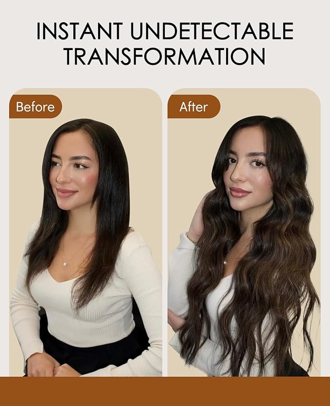 VINBAO Invisi Edge Tape in Hair Extensions, Natural Black Ombre Chocolate Brown 18in 50g 20pcs Invisible Injection Tape in Hair Extensions Human Hair Seamless 18inch #1BT4