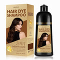 Hair Dye Shampoo 3 in 1, Light Brown Hair Dye for Men & Women, Long Lasting Hair Color for Gray Hair Coverage, Easy to Use, Shampoo for Color Treated Hair Dye 16.9 Fl Oz (Light brown)
