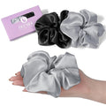 OLESILK Silk Scrunchies Oversized 100% Mulberry: Large for Long Thick Hair, Soft and Smooth for No Damage Hair Care Sleeping, Vintage Fashion